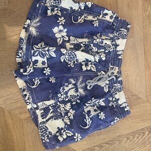 Everlast Kids Swim Trunks - Blue and White Floral